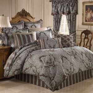   Chocolate And Aqua Queen Comforter Set By Croscill