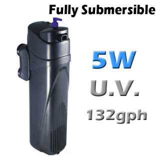 Watt Submersible UV Sterilizer Aquarium Pump Included  
