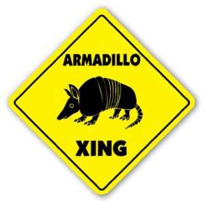  ARMADILLO CROSSING Sign xing gift novelty texas rodent 