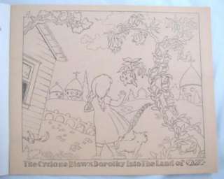 1955 Swifts Peanut Butter Wizard Oz Coloring Book Vtg  