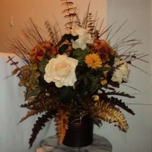  Yellow Fern Fall Floral Arrangement