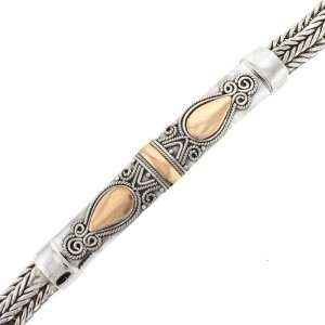    Sterling Silver & 18k Gold Vermeil Artisan Bracelet Jewelry