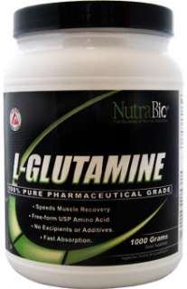 NutraBio 100% Pure L GLUTAMINE Powder 1000 G *AjiPure* 649908230418 