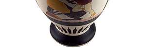 Ancient Greek Vase Hand Painted Warrior Ceramic Pottery  
