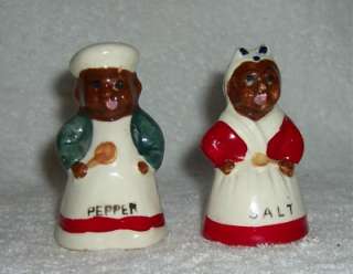 Vintage Aunt Jemima Mammy Chef Salt & Pepper Shakers