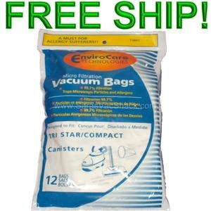 12 Allergy Bags for TriStar Tri Star Vacuum EXL MG1 MG2  