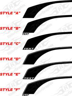 Styles A thru C are solid stripe design with Text Options.