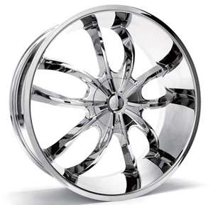 22 INCH SIK 002 CHROME RIMS AND TIRES BUICK REGAL FWD 88 & UP  
