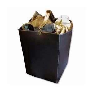  Faux Leather Collection Dry Cleaning Tote   Dark Chocolate 