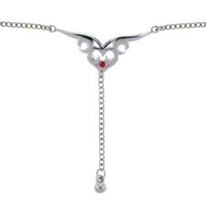  Tribal Heart No. 2 Ruby Red Back Belly Chain Jewelry