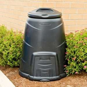   60 Gallon Recycled Plastic Compost Bin   Black Patio, Lawn & Garden