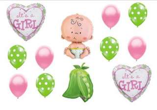 SWEET PEA IN POD BABY GIRL BALLOONS shower Decorations  