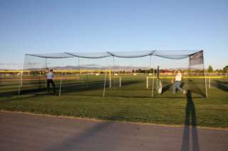 Batting Cage Kit 60 #21 Knotted Nylon With L Screen  