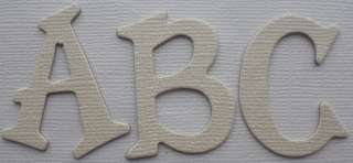 Bazzill Bling ♥ IVORY ♥ SHiMMER Alphabet Chipboard Letters  