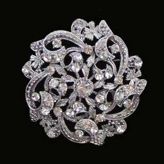 Clear Bridal Swarovski Crystal Brooch Wholesale Lot 6  