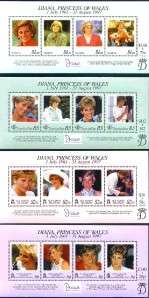 DIANA PRINCESS OF WALES MEMORIAL OMNIBUS STAMP SETS  