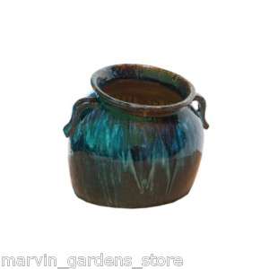 CERAMIC SLANTING JAR BLUE WATER FOUNTAIN SPILLWAY  