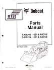 Bobcat MT50 Mini Track Loader Parts Book Catalog Manual