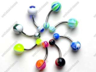 60pcs Mix Belly Navel Ring Bars Wholesale Body Jewelry  