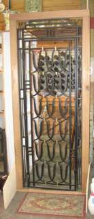Restored Antique Wrought Iron Gate 32 x 84 ART DECO  