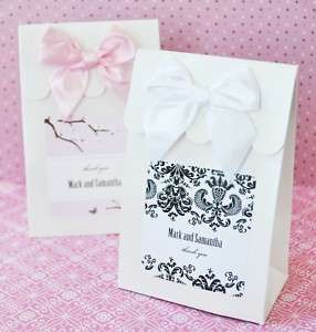144 Personalized Elite Wedding Candy Boxes Bags Favors  