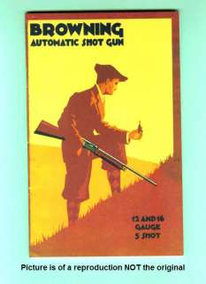 Browning Automatic Shotgun A5 1929 Manual R   WOW  
