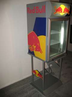 Very Rare LARGE Red Bull Fridge w/ STAND and lock LOCAL PICKUP ONLY 