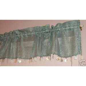  JC Penney Sheer Waved Valance Barbados Delft Blue