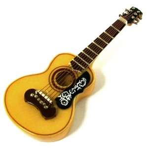  Tiny Beige Black Woodtone Classical Folk Guitar Magnet 