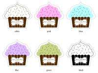 96 Personalized Candy Cupcake Wedding/Party Favor Boxes  