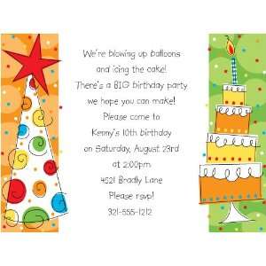  Teens Birthday Party Invitations   Birthday Cake Invitation 