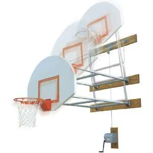  Bison Side Court Swing Up Wall Mounted Basketball Hoop 