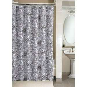  Microfiber Shower Curtain in Black Lace