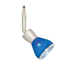   Lampholder, White with Mini Dome G28M Blue Glass