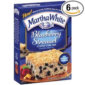 Martha White Blueberry Streusel Coffee Cake Mix, 18.5 Ounce Boxes 