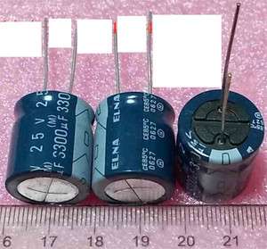 5pcs 25V3300UF Japan ELNA capacitors  