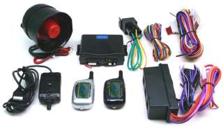 Car Alarm with 2 Way LCD Pagers & Remote Engine Start  