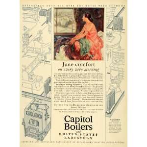  1926 Ad United States Radiators Capitol Boilers Household 