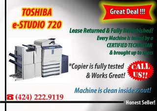 Toshiba E studio 720 Copier Print/Fax/Scan LOW METER AVAILABLE  