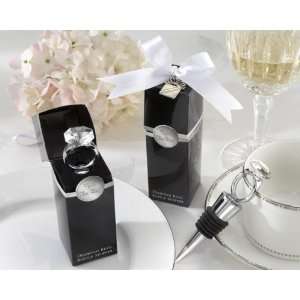   With This Ring Chrome Diamond Ring Bottle Stopper 