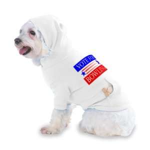   FOR BOWLING Hooded T Shirt for Dog or Cat MEDIUM   WHITE