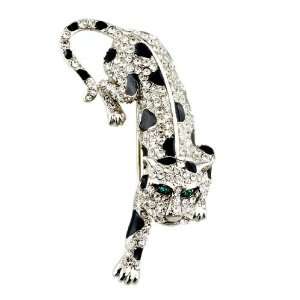   Crystal Clear Crystal Tiger Brooches And Pins Pugster Jewelry