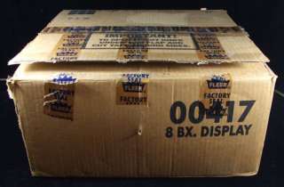 1990 FLEER BASEBALL JUMBO CELLO DISPLAY CASE 8 BOX  
