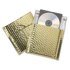  7 x 6 3/4 Gold Glamour Bubble Mailers
