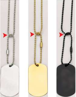 MILITARY GITYPE DOG TAG CHAIN SET COMPRISED of 24 & 4.5 CHAINS