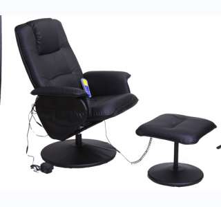   Synthetic Leather Office Massage Chair & Ottoman Massaging Recliner