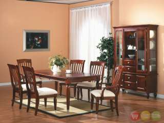 Cherry Modern Dining Room 7 Piece Set Table Chairs New  