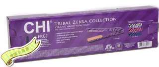NEW   CHI Purple TRIBAL ZEBRA CERAMIC STRAIGHTENER IRONIB  