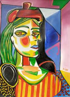 39   PICASSO MODEL_____ORIGINAL cubist painting by IOV  