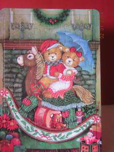Tray Childrens Puzzle Teddy Bears on Rocking Horse  